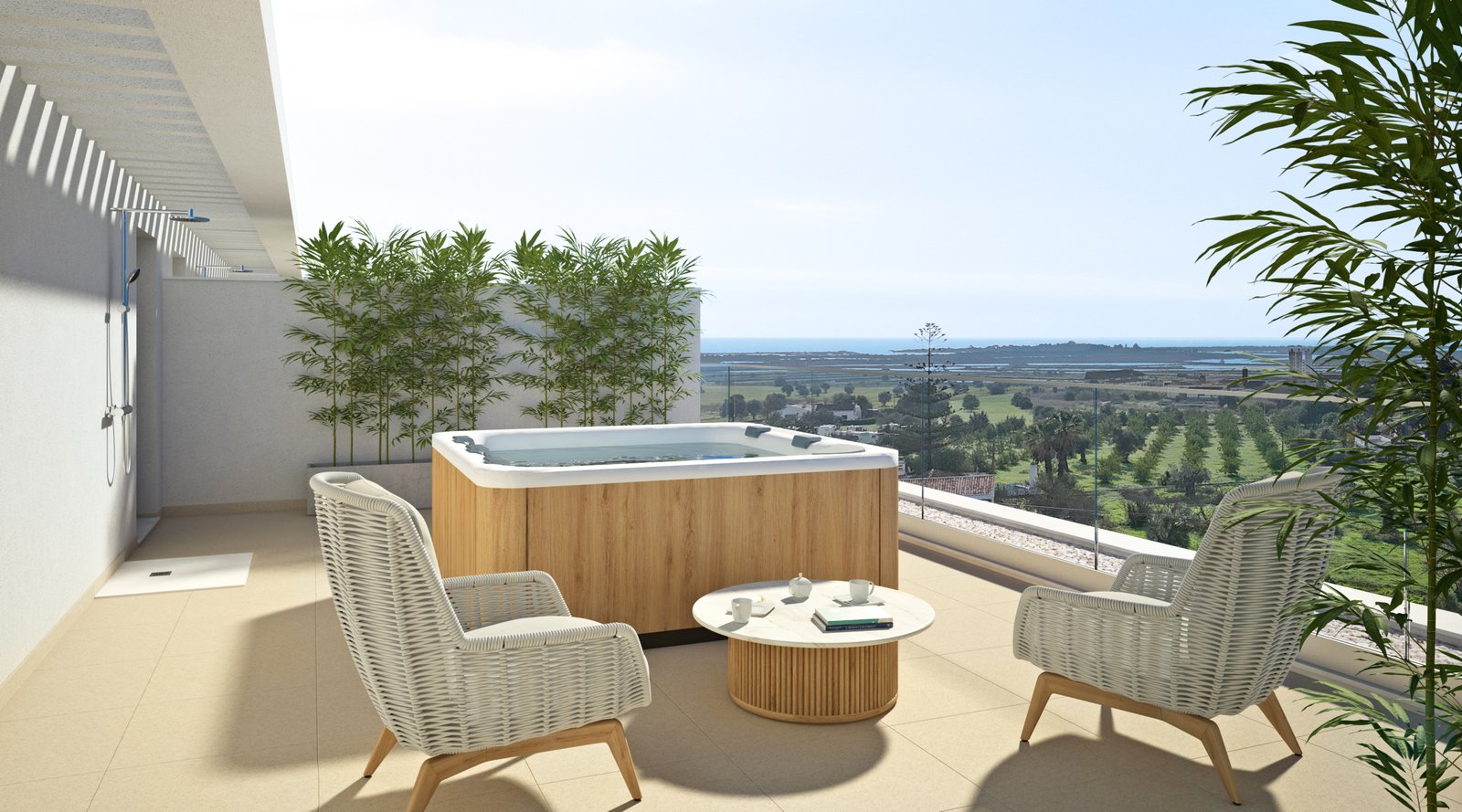 20260102_0011_3.2 Exterior view 0011 of Salinas Residence, new apartments for sale in Portas do Sol, Tavira, Algarve, near unit 3.2