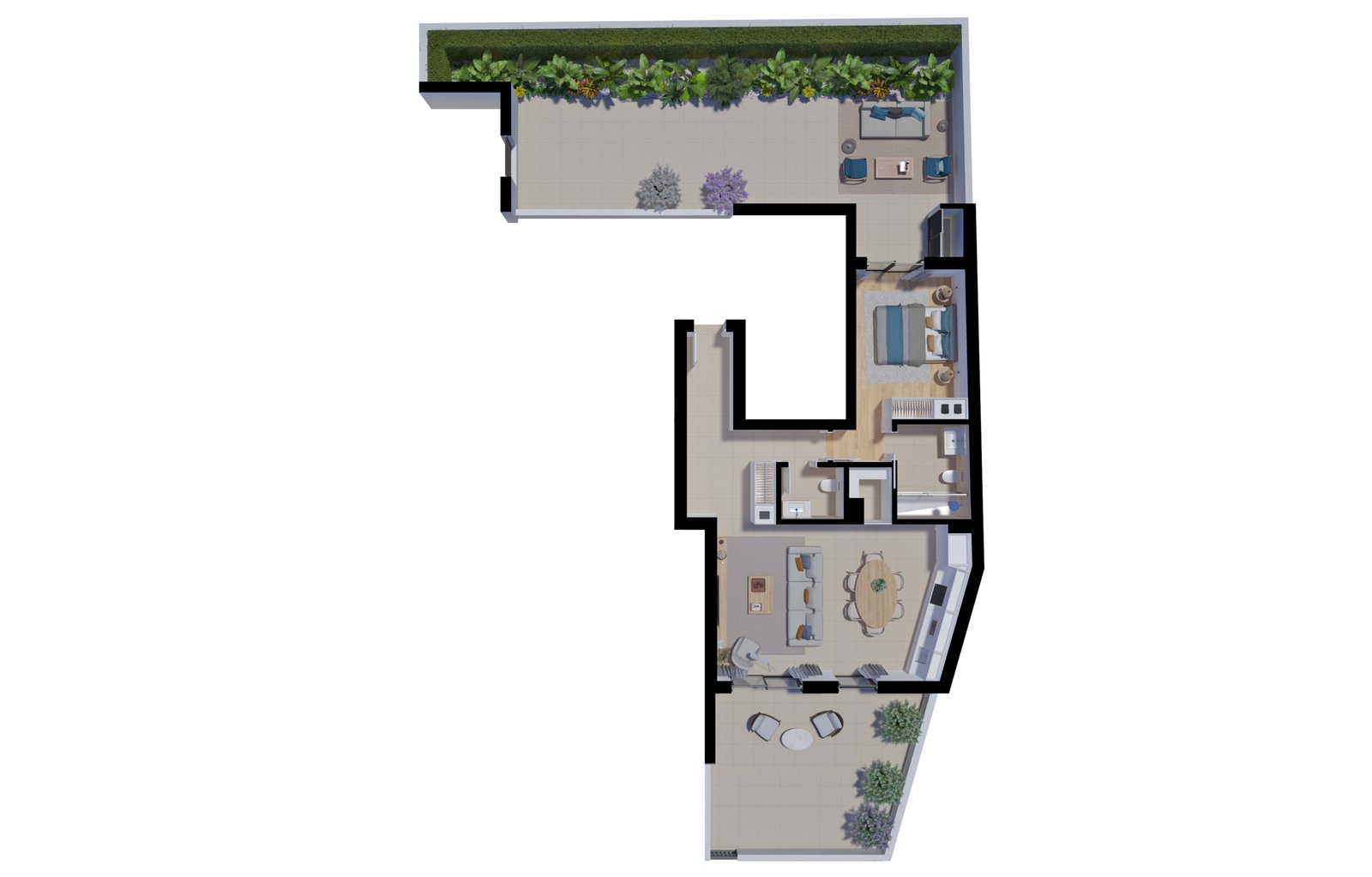 20260317_Planta_RC_4_T1 Floor plan for Salinas Residence T1 apartment, ground floor unit 0.4, Portas do Sol, Tavira